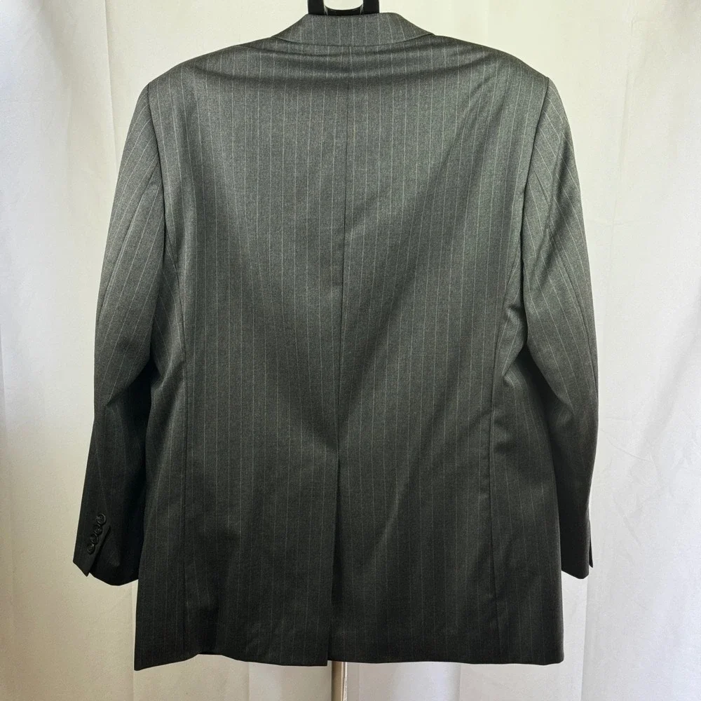 Lauren Ralph Lauren Mens Grey Pinstripe Wool Blazer Sport Coat 47R Canada